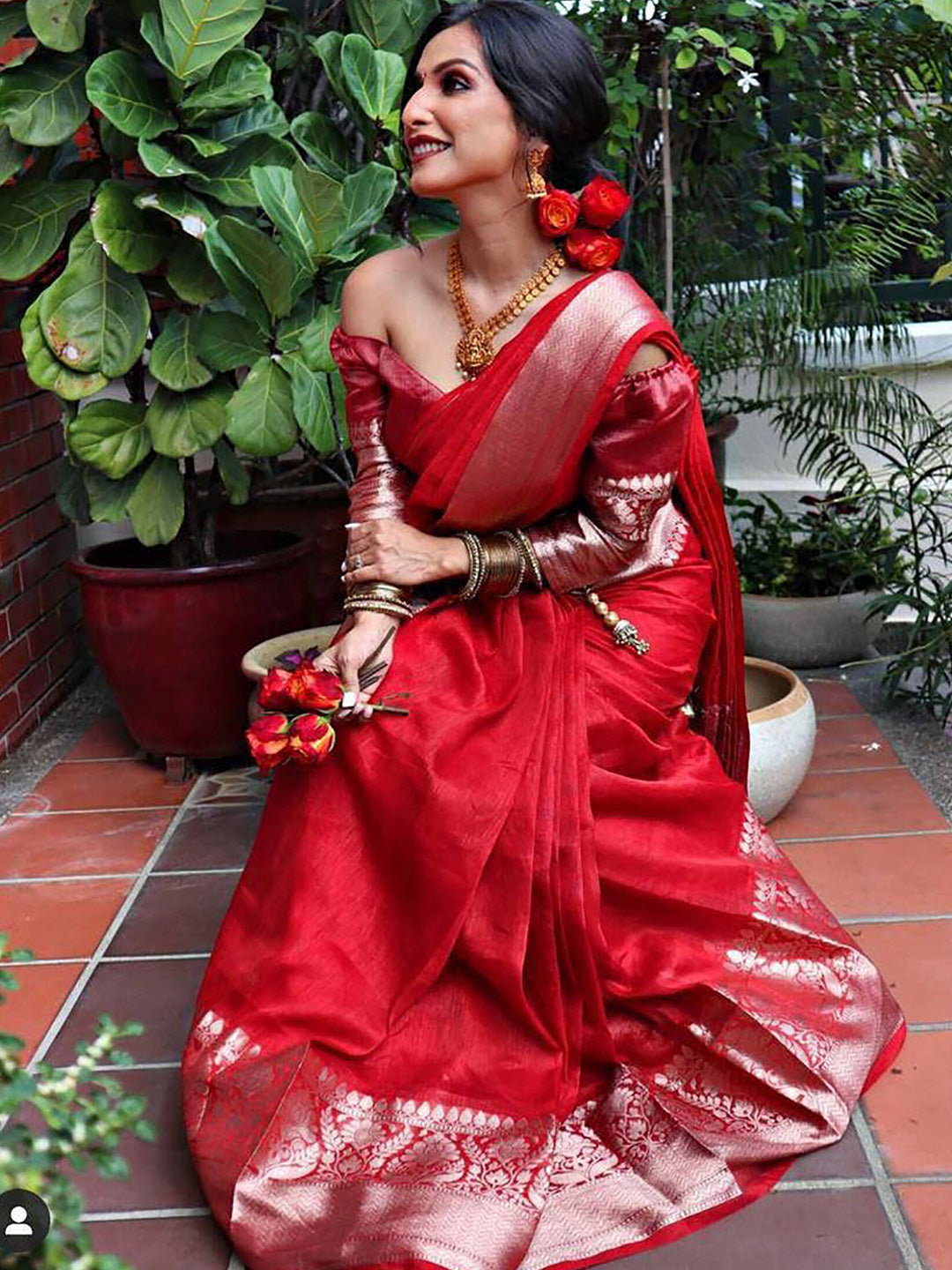 Kalini Woven Design Zari Banarasi Saree | Swadesiicart