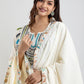 Kalini Off White Floral Yoke Desig Mirror Work Pure Cotton Kurta & Sharara With Dupatta | Swadesiicart
