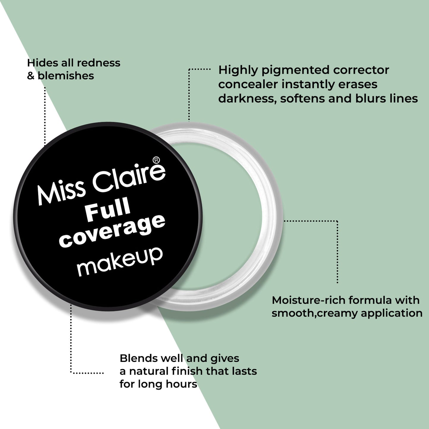 Miss Claire Full Coverage Makeup + Concealer - 16 | Swadesiicart