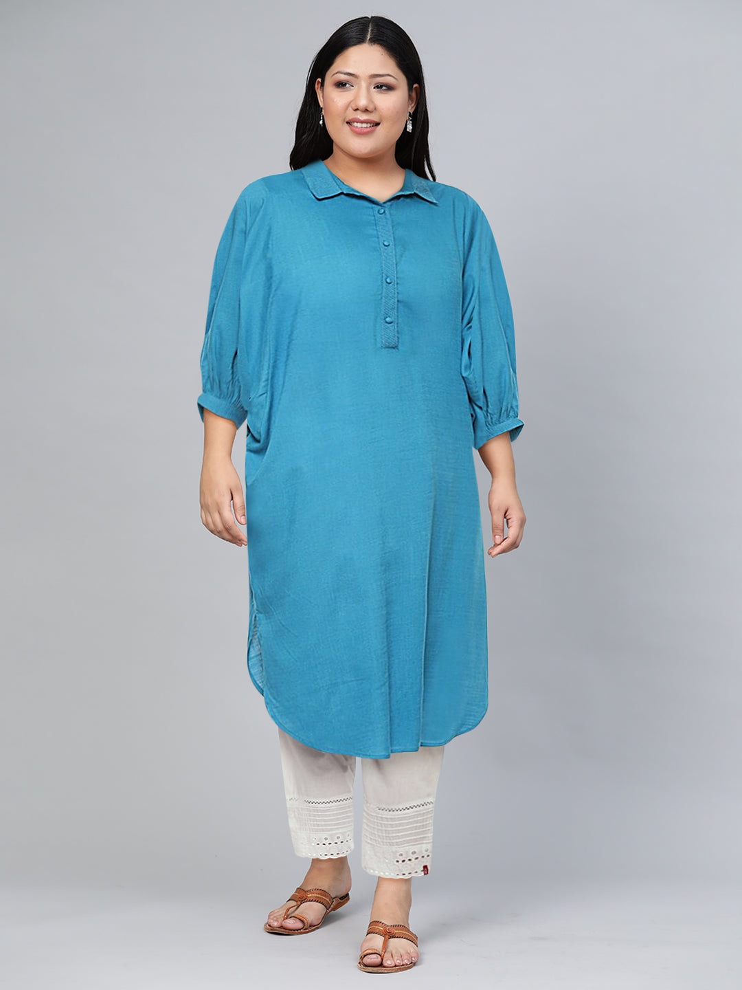 Biba Women Thread Work Pathani Kurta - Swadesiicart