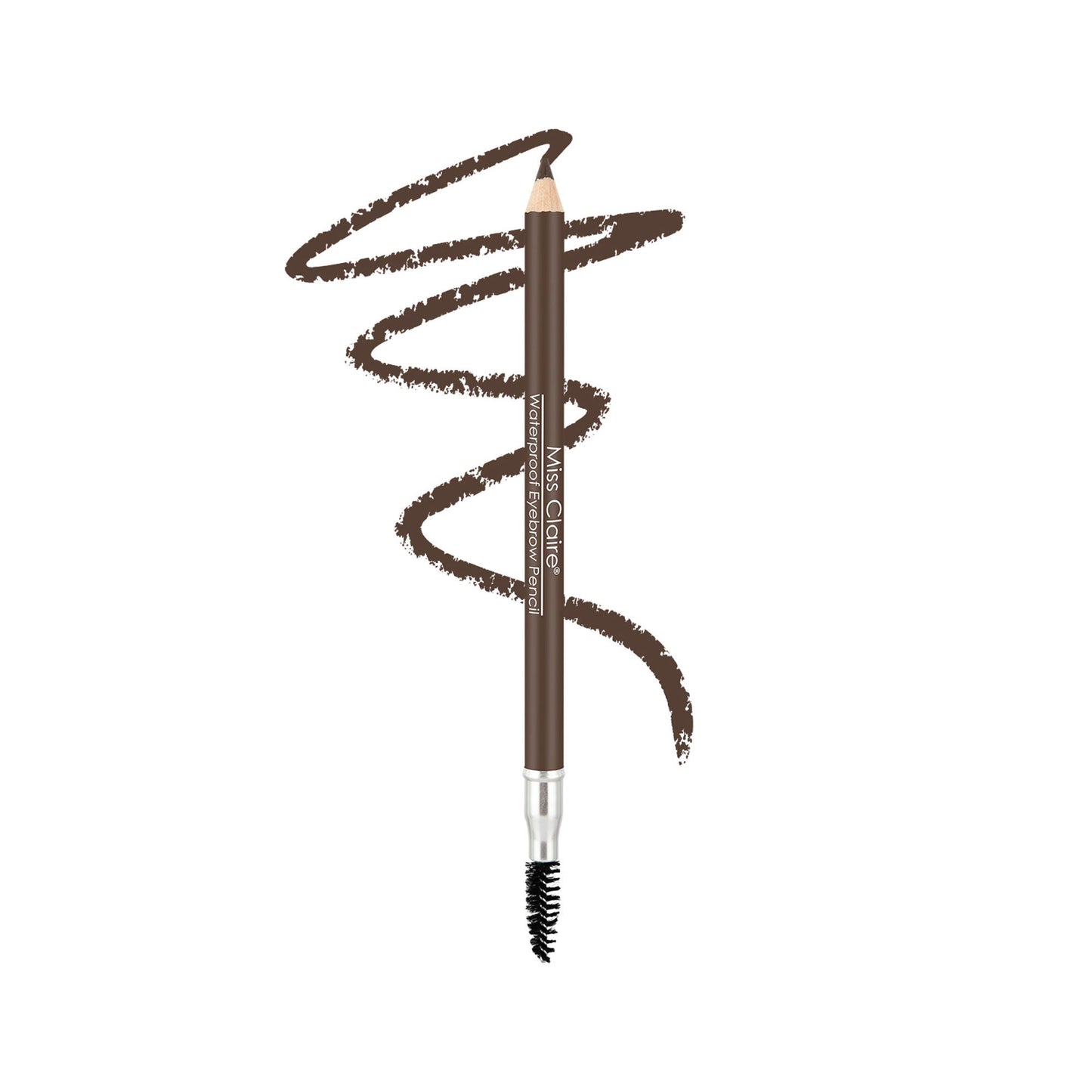 Miss Claire Waterproof Eyebrow Pencil With Mascara Brush - 03 Medium Brown | Swadesiicart