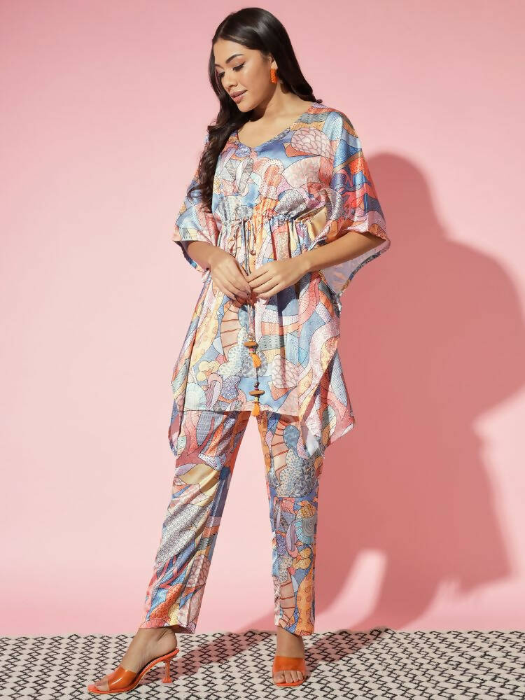 Myshka Multi Printed Women Bling & Sparkly Co-Ords - Swadesiicart
