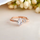VOJ white CZ-detail Stainless Steel Cubic Zirconia Gold-Polished adjustable finger Ring | Swadesiicart