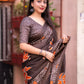 Coffee Silk Blend Ethnic Motifs Saree with Unstitched Blouse - Hiral Fashion | Swadesiicart