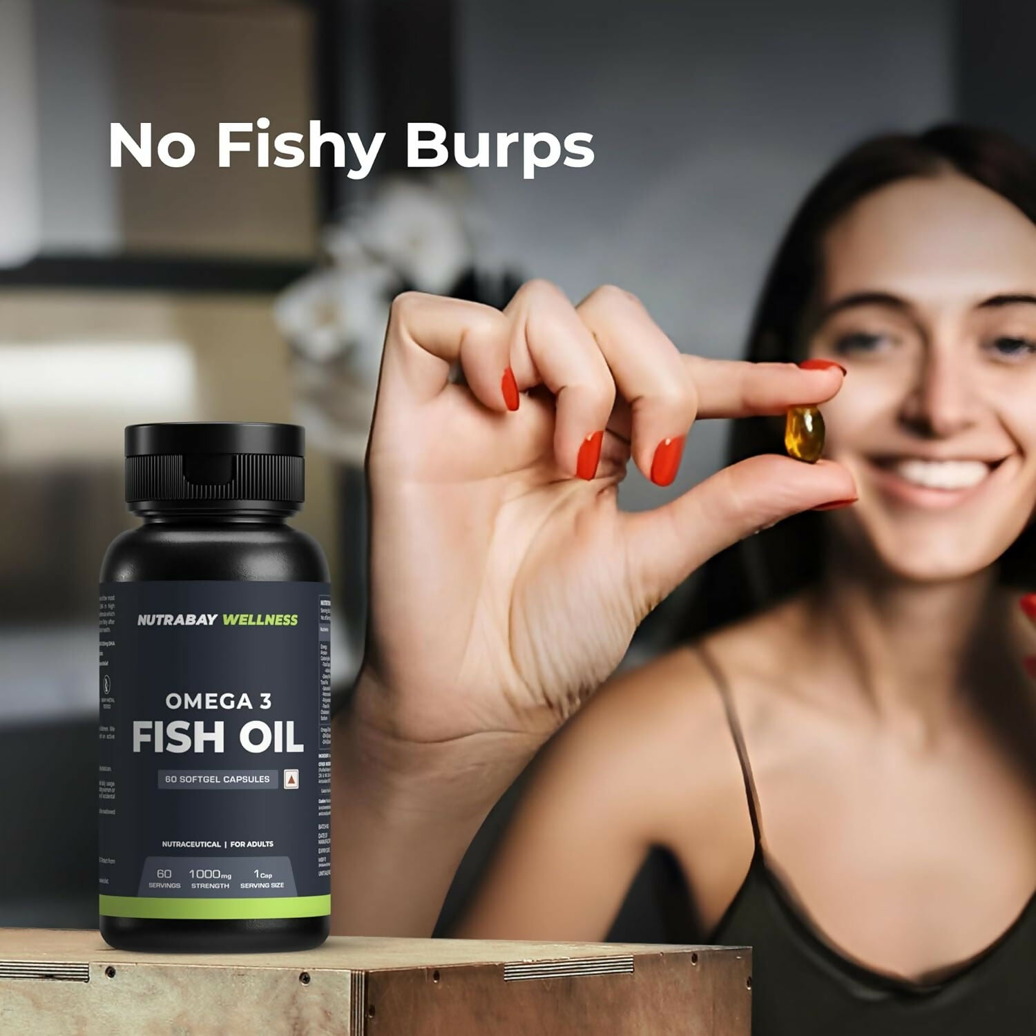 Nutrabay Wellness Omega 3 Fish Oil Capsules - Swadesiicart