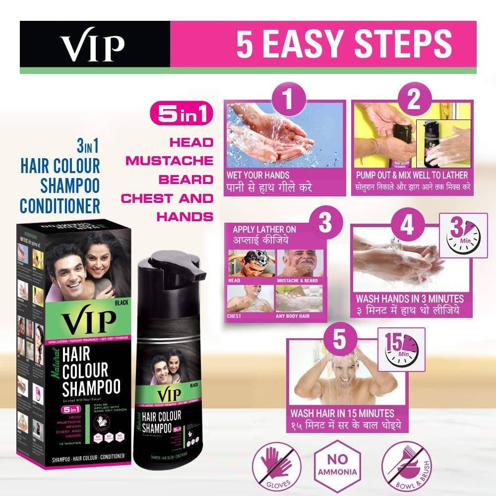 Vip Natural Hair Color Shampoo | Swadesiicart