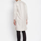 Even Apparels Beige Rayon Men's Sherwani Kurta With Asymetrical Cut | Swadesiicart
