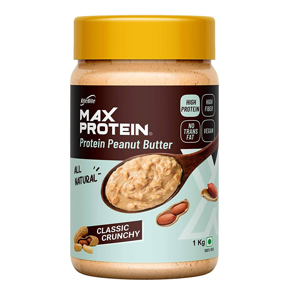 RiteBite Max Protein Classic Crunchy Peanut Butter - Swadesiicart