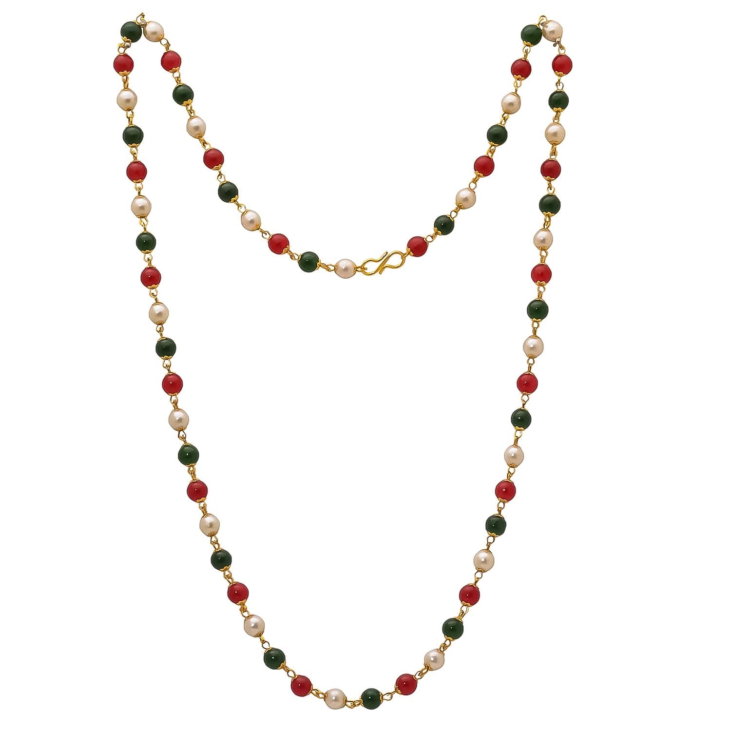 Gold-Polished Alloy Multi Matarmala Chain - The Pari | Swadesiicart