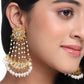 NVR Women Gold-Polished Kundan Chandbali Earrings | Swadesiicart
