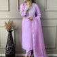 Lavender Viscose Chanderi Stitched Suit With Dupatta - Tanisha | Swadesiicart