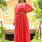 Janasya Pink Georgette Floral Gown | Swadesiicart