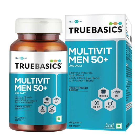 TrueBasics Multivit Men 50+ One Daily Tablets | Swadesiicart