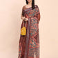 Shree Shyam Fashion Linen Cotton Brown Saree