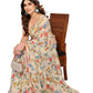 Women's Partywear Designer Off white Georgette Fancy Saree - Satrangi | Swadesiicart
