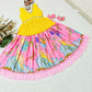 Jyoti Fashion Classy Pink Chinon Silk Printed with Embroidered Kids Lehenga Choli Set | Swadesiicart