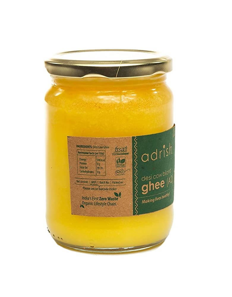 Adrish Desi Cow Bilona A2 Ghee | Pure A2 Ghee | Traditional Vedic Bilona Method Ghee | A2 Gir Cow Ghee - Swadesiicart