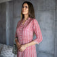 Aayaa Pure Muslin printed Kurti & Pant - Maroon red