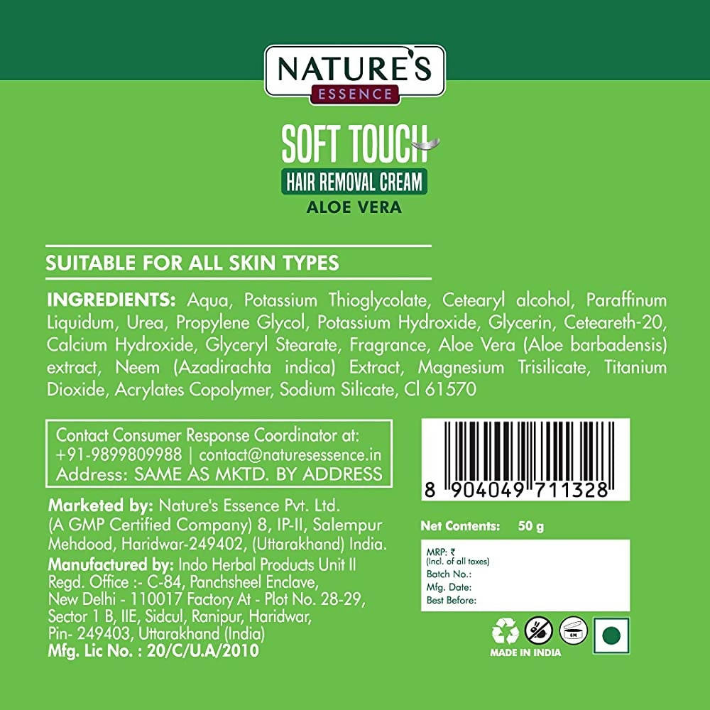 Nature's Essence Soft Touch Aloe Vera Hair Removal Cream - Swadesiicart