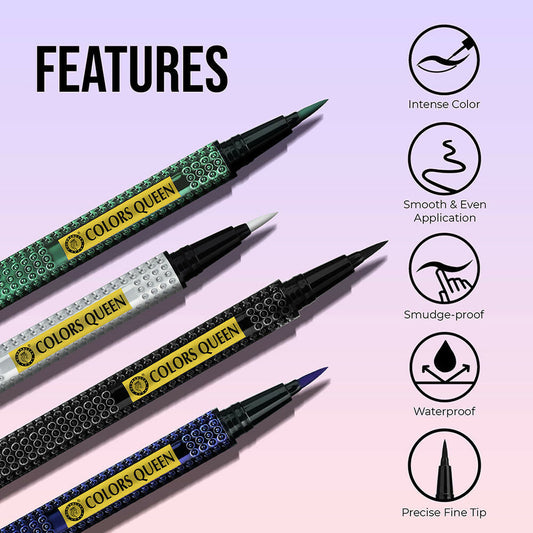 Colors Queen Fabulous Color Eyeliner - 01 | Swadesiicart