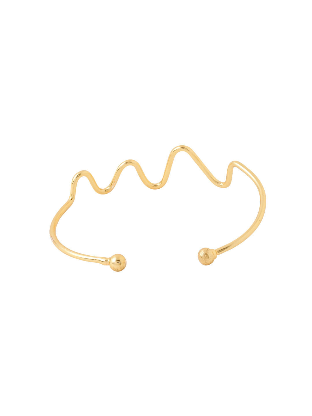 NVR Women Gold-Polished Adjustable Kada Bracelet - Swadesiicart