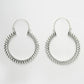 NVR Women Silver Full Circular Hoop Earrings - Swadesiicart