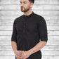 Even Apparels Pure Cotton Black Short Kurta - Black | Swadesiicart