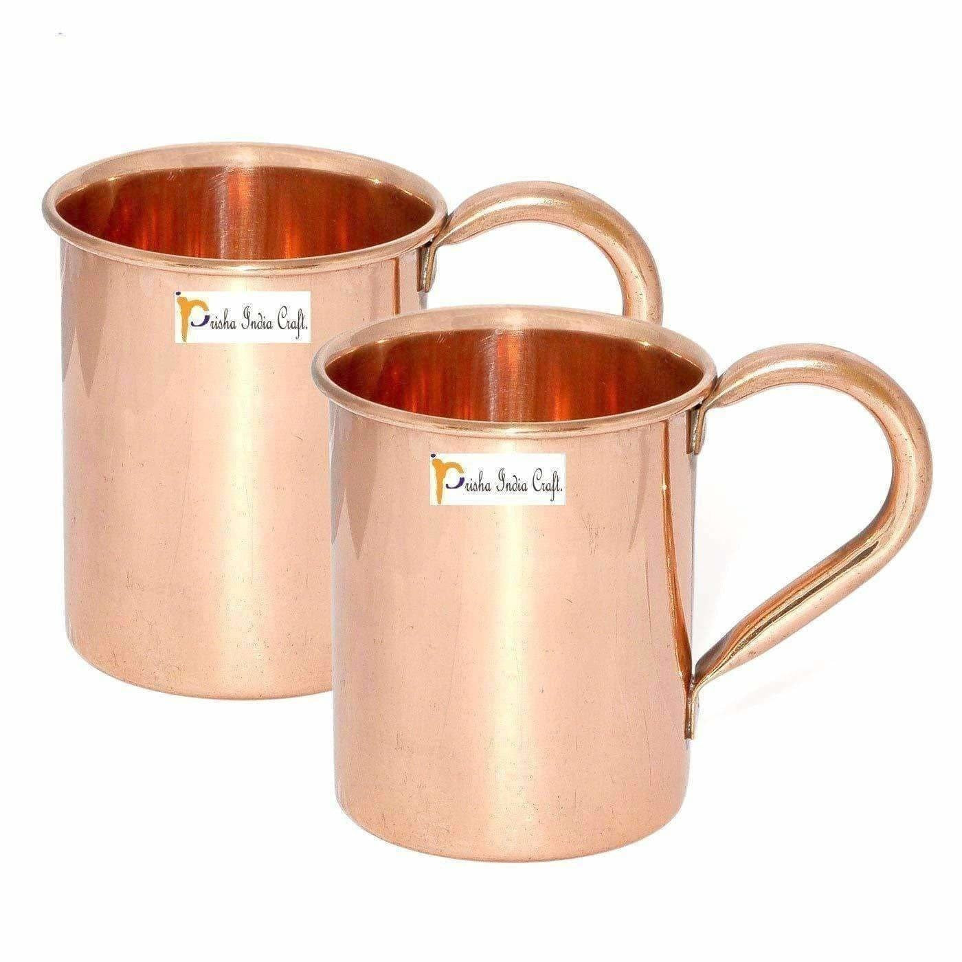 Copper Mug , 500ml - Set of 2 - Swadesiicart