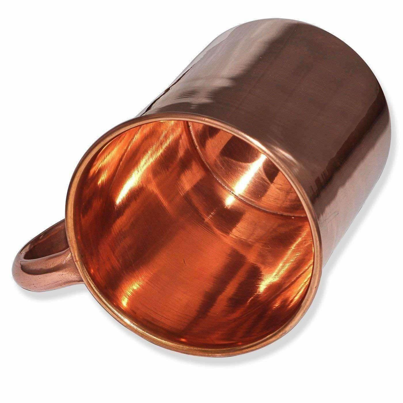 Copper Mug , 500ml - Set of 2 - Swadesiicart