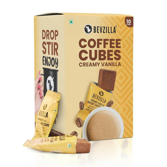 Bevzilla Instant Coffee Cubes Pack with Organic Date Palm Jaggery - Creamy Vanilla | Swadesiicart