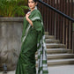 Beatitude Green Cotton Handloom Saree