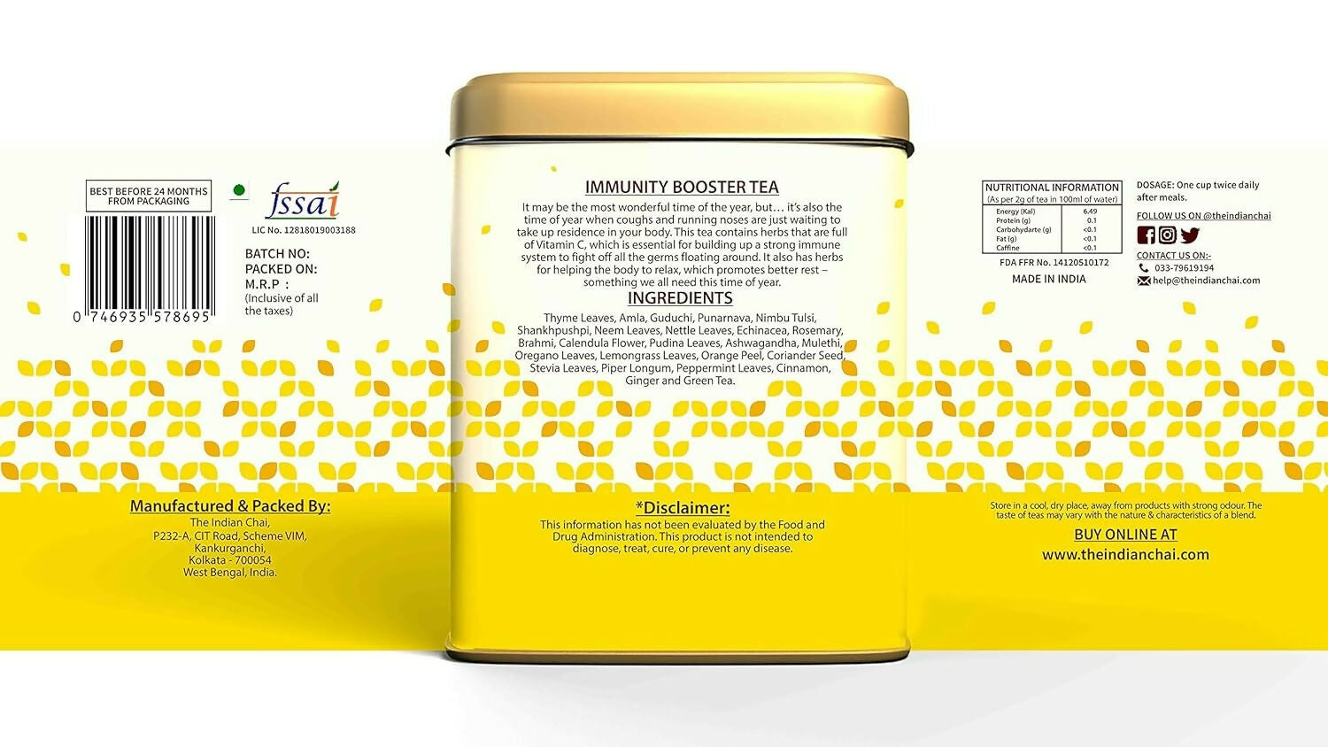 The Indian Chai - Immunity Booster Tea | Swadesiicart