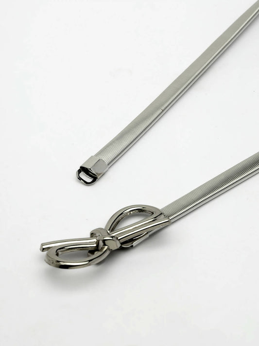 NVR Women Circular Silver Plated Stretchable Metal Belt | Swadesiicart