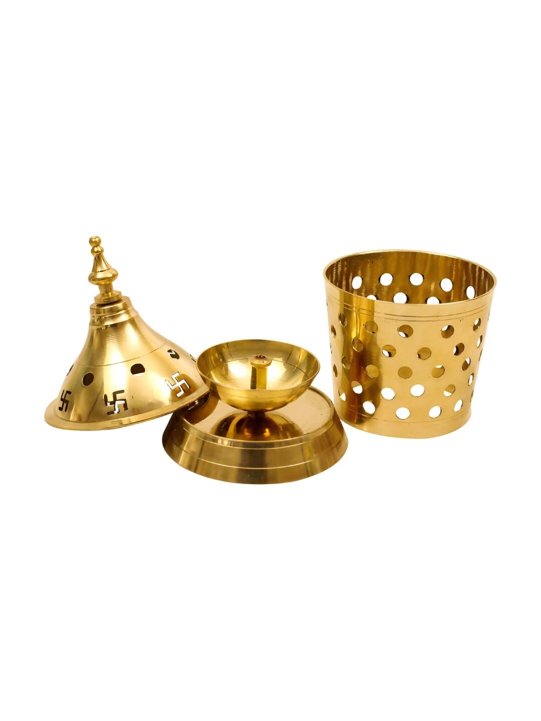 Spillbox Gold-Toned Brass Amar Lamp Pooja Essential | Swadesiicart
