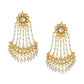 NVR Women Gold-Polished Kundan Chandbali Earrings | Swadesiicart