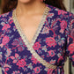 Janasya Purple Georgette Floral Kurta,Bottom & Dupatta | Swadesiicart