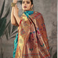 Vishnu Weaves Women's Rama Paithani Silk Saree with Blouse - Swadesiicart