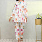 Myshka Women White Printed Romantic Florals Co-Ords - Swadesiicart