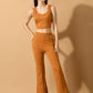 Myshka Women's Mustard Solid Top With Trousers - Swadesiicart
