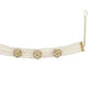 Gold-Polished White Kundan Studded Headband - Ruby Raang | Swadesiicart