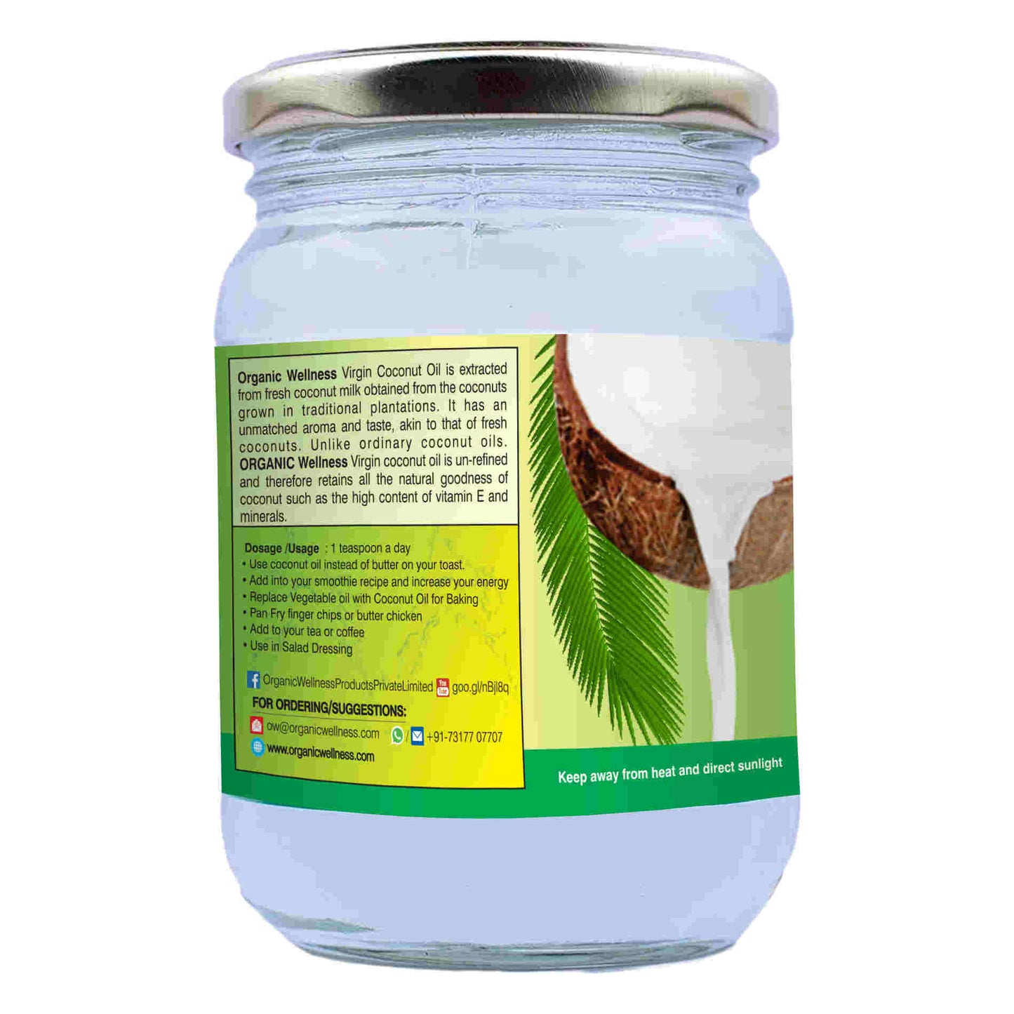 Organic Wellness Virgin Coconut Oil - Swadesiicart