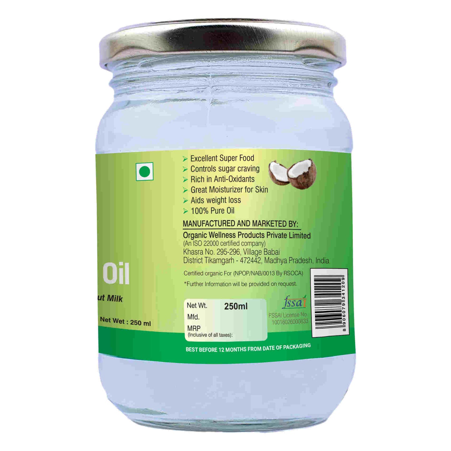 Organic Wellness Virgin Coconut Oil - Swadesiicart