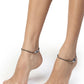 NVR Women Set of 2 Brass-Plated Stone-Studded & Evil Eye Beaded Anklet | Swadesiicart