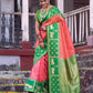 Anaita Coral Soft Silk Woven Saree With Blouse