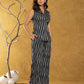 Yufta Cotton Black Ikat Co-Ord Set - Swadesiicart