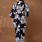 Yufta Cotton Black Printed Co-Ord Set - Swadesiicart