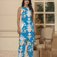Yufta Cotton Blue Pin Tuck Co-Ord Set - Swadesiicart