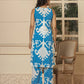 Yufta Cotton Blue Pin Tuck Co-Ord Set - Swadesiicart