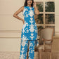 Yufta Cotton Blue Pin Tuck Co-Ord Set - Swadesiicart
