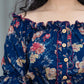 Yufta Cotton Blue Skirt Co-Ord Set - Swadesiicart